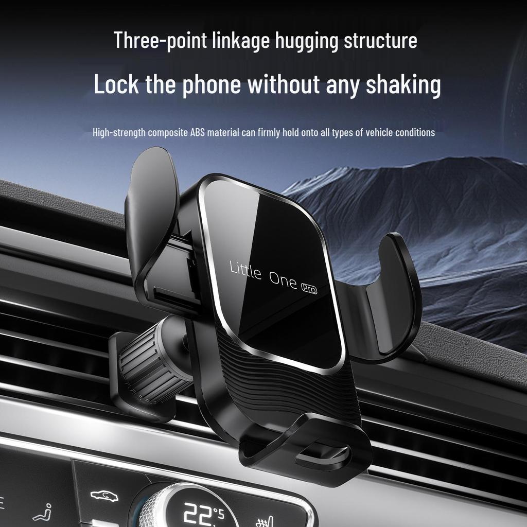 Anti-Shake Car Phone Holder with Air Vent & Suction Cup