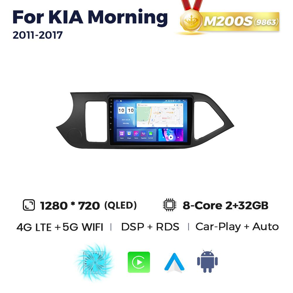 Navifly 7862S 8G+256G Android All-in-one Car Audio For KIA Morning 2 Picanto 2011 - 2016 2017 Navigation GPS Wireless Carplay BT