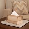 Spring Support Napkin Holder Luxury Design Paper Box Portable Clear Tissue Box  Office