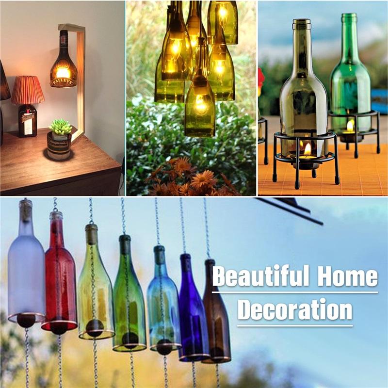 Набор для резки стеклянных бутылок своими руками, регулируемые размеры, металлическая машина для резки стеклянных бутылок, рукоделие, винные бутылки, бытовые украшения, резка