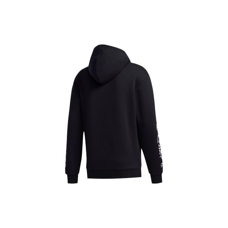 Adidas Нео Новогодний ограниченный выпуск, пуловер с современным принтом, мужская толстовка с капюшоном, черный GF7104