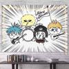 Nana Punk Rock Black  Pink Anime Collage Tapestry Wall Hanging Art Decor for Bedroom Otaku Cozy Study Space Decor