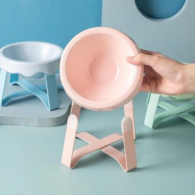 1 шт. Защита шеи Высокая кошачья миска для корма Прочная кошачья миска для воды Керамическая кошачья миска Миска для кормления котят Товары для домашних животных