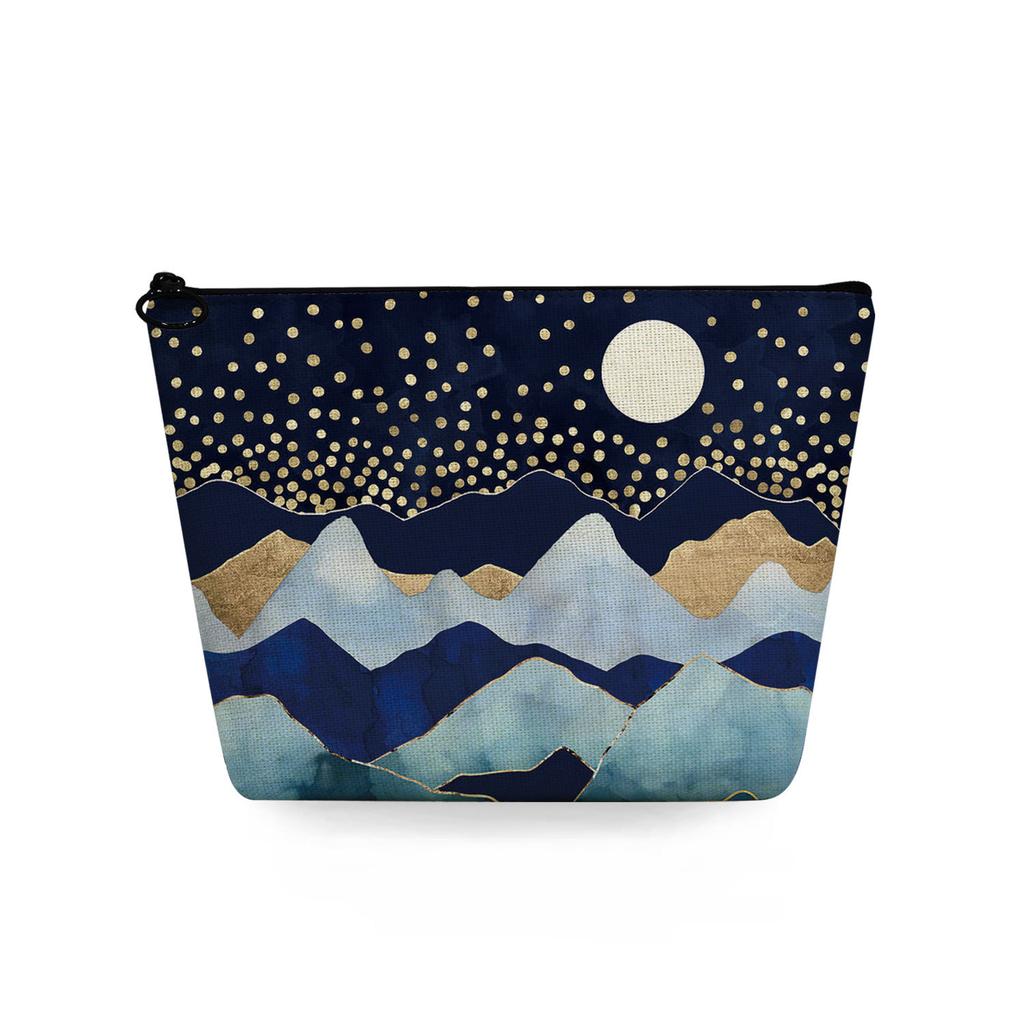 Women Landscape painting Print Cosmetic Bag Toiletries Organize Travel Storage Case 6753 KTB