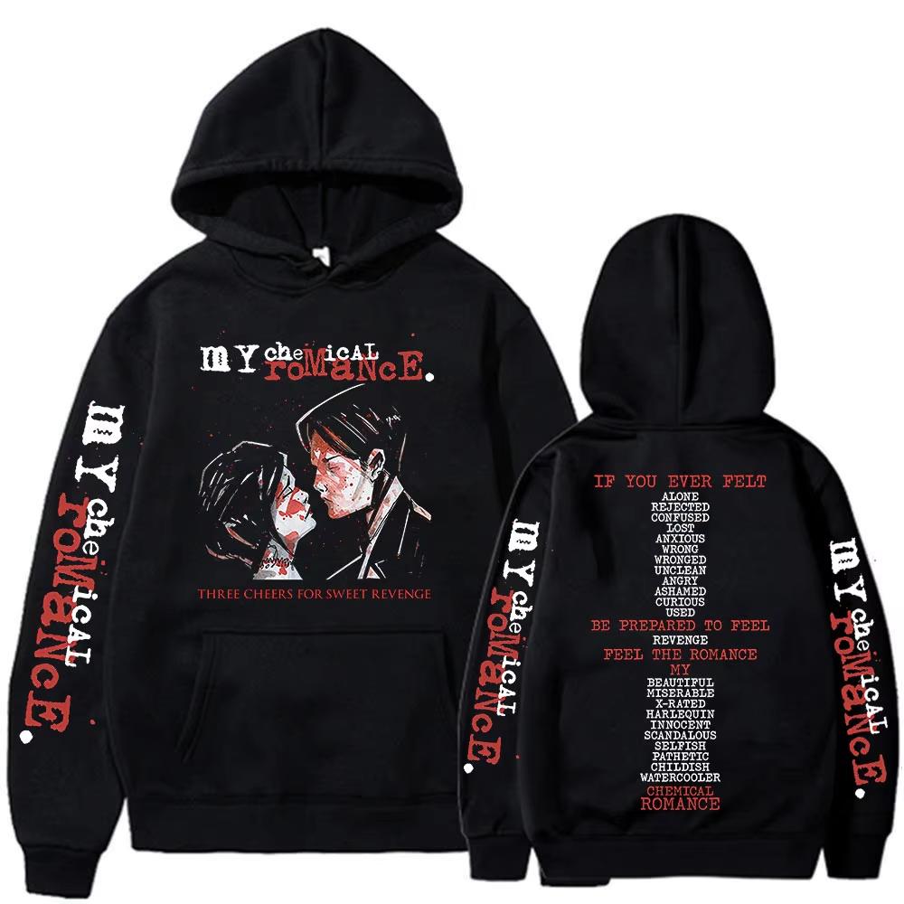 Худи Rock Band My Chemical Romance Three Cheers for Sweet Revenge Готические Толстовки Мужские Женские Оверсайз