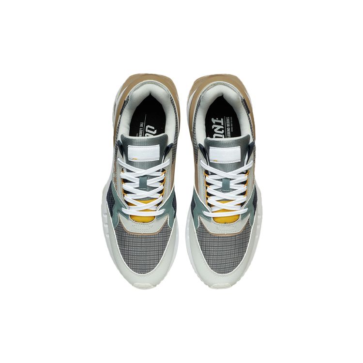 Li Ning 001 Casual Lightweight Breathable Low Top Running Shoes Men Sneakers Gray Blue AGCR183-4