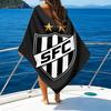 Пляжное полотенце с узором логотипа Santos SFC - мягкое, впитывающее, можно стирать в машине. Легкое и современное, для плавания, незаменимое в путешествии