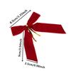 10PCS Christmas Tree Pendant Rustic Small Velvet Holiday Christmas Bows Ribbon Ornament Diy Craft Wrapping Decorations