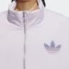 adidas Оригинальная коллекция коллаборации Miffy, однотонная спортивная хлопковая куртка с логотипом и воротником-стойкой, женская куртка розового и белого цвета IM1701