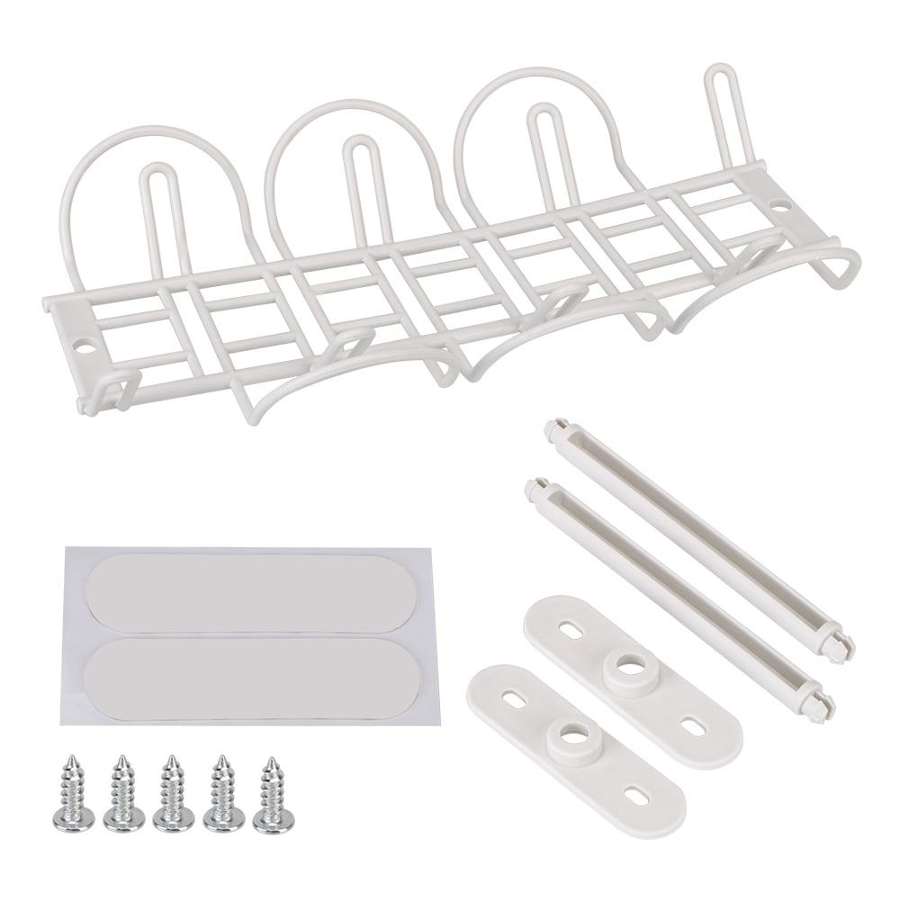 Strong Hanging Wire Cord Power Strip Organizer Shelf Socket Storage Rack Under Desk Cable Management Tray Adhesive