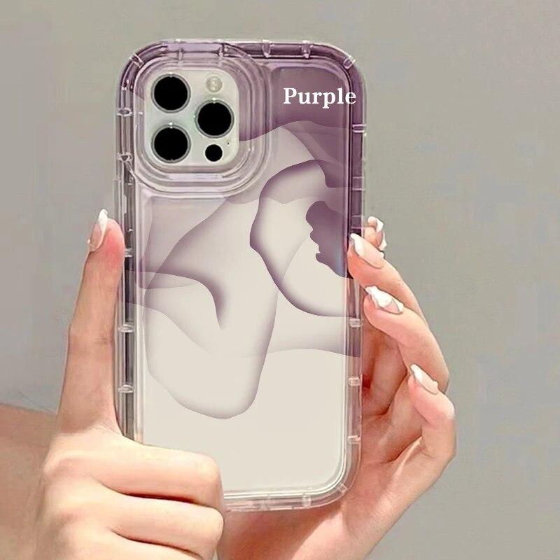 Clear Phone Case For iPhone 11 Case iPhone 13 14 Pro Max 12 15 Pro Max XR XS Max X 7 8 14 Plus SE Fashion Soft Shockproof Cover