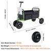 Beach Fishing Cart, 300 lbs Load Capacity, Foldable Fish and Marine Cart with Four 11" Big Wheels Rubber Balloon Tires for Sand, Heavy-Duty Steel Pier