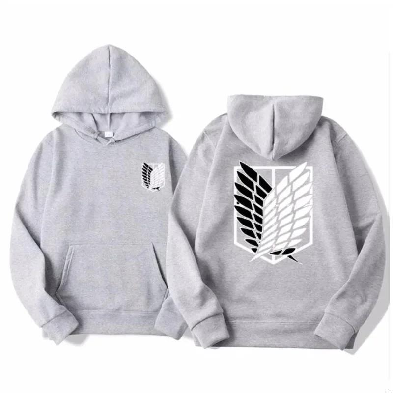 Men's Hoodie Anime Hoodies Men Women Streetwear Pullover Harajuku Shingeki No Kyojin Hoodies Sweatshirt Clothes