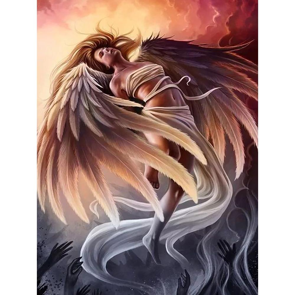 5D DIY Алмазная картина Вышивка крестиком Ангел Алмазная вышивка Портрет Мозаика Картина Rhinestone House Decor