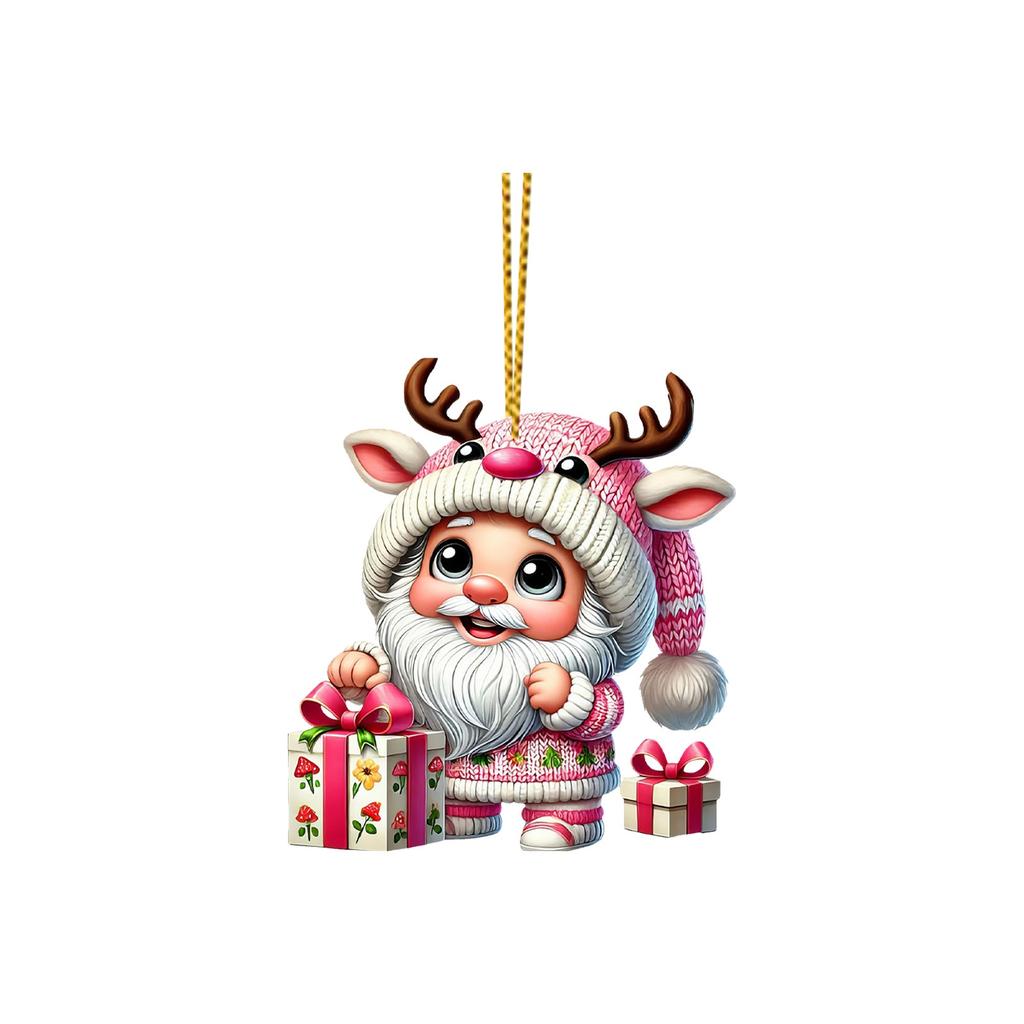 Рождественские украшения, акриловые подвесные украшения для рождественской елки, подвеска для рюкзака, подарок для детей