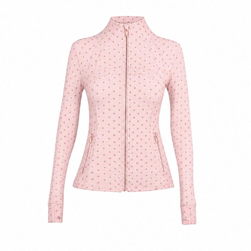 LU Womens Define Jacket Slim Fit Polka Dot Long Sleeve Yoga Activewear