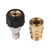 2Pcs Pressure Washer Adapter Kit M22 14mm / 15mm Female Swivel To Quick Connect 3/8'' or 1/4" Release Set Nozzle