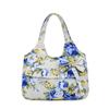 Retro Women Canvas Handbag Bow Shoulder Bag Female Flower Printed Fashion Small Canvas Bag