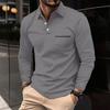 Spring and Autumn Plus Size POLO Shirt Button Pocket Men's Sports Polo Shirt Large Size Polo Shirt