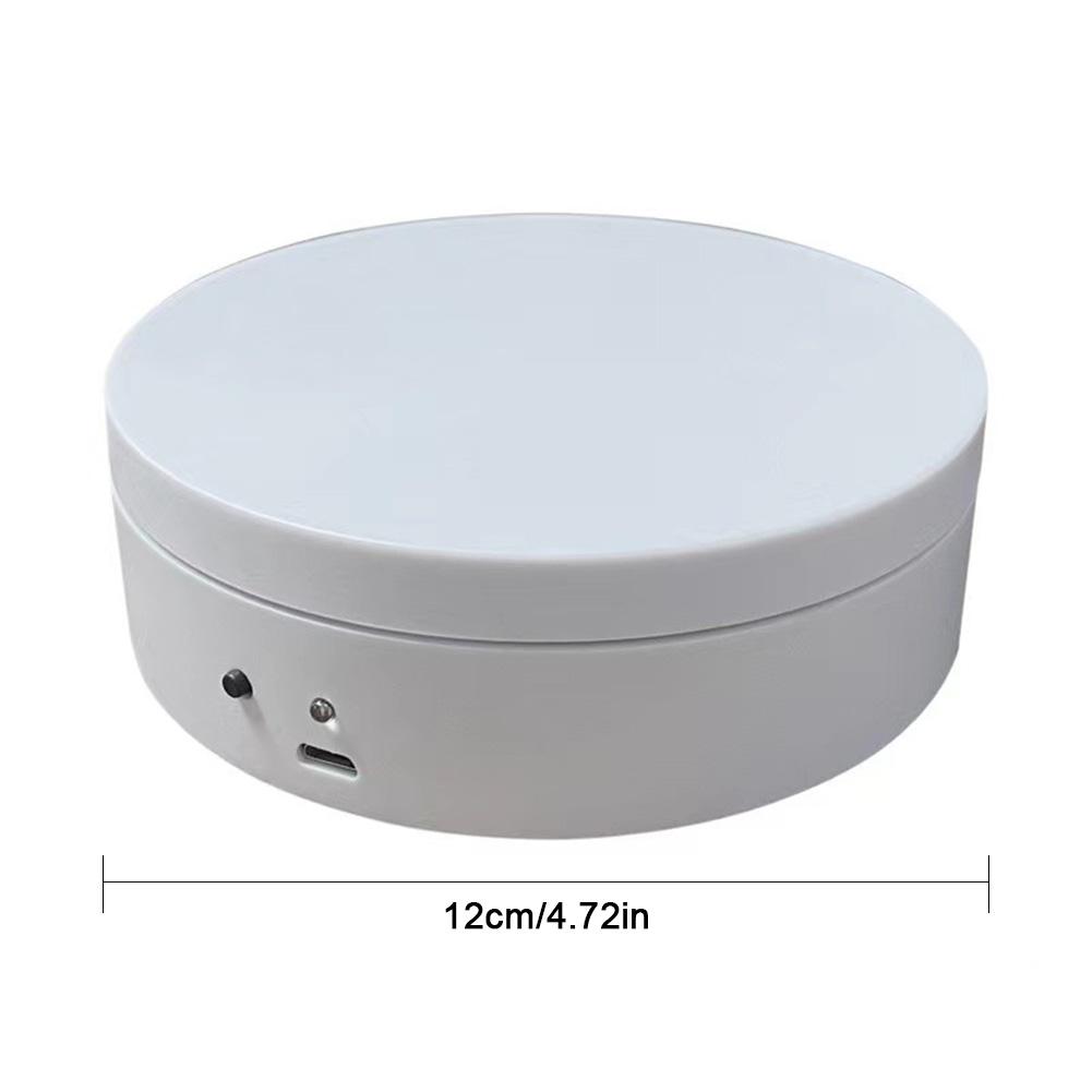 360 Degree Rotating Motorized Display Stand 12cm Electric Turntable USB Charging/Battery Operated for Model Cake 3D Images