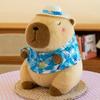Capybara Plush Toy Summer Design 30cm Blue Stuffed Animal for Kids 3+
