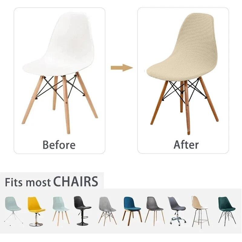 Жаккардовый чехол для стула, эластичные чехлы для обеденных стульев, чехол для сиденья, защита для мебели, съемный 1 шт.