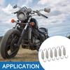 A ABSOPRO Motorcycle Exhaust Pipe Spring 55mm 2.17" Universal Muffler Tube Spring Hook Stainless Steel Silver Tone