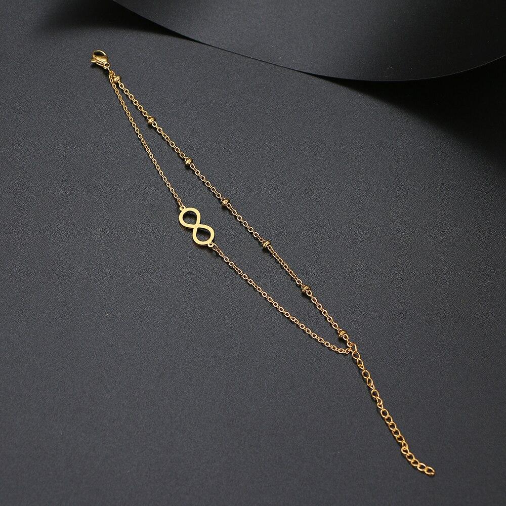 Браслеты из нержавеющей стали с символом бесконечности "8", классический модный браслет для женщин, изысканные модные украшения, подарки на свадьбу