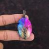 Tree Of Life Rainbow Solar Quartz Druzy Pendant Copper Wire Wrapped Pendant Handmade Copper Jewelry Natural Gemstone Pendant Gift For Women