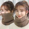 Плюс Бархатный Вязаный Шарф Теплый Зимний Шарф-Кольцо Женский Мужской Унисекс Маска-Снуд на Все Лицо Шейные Шарфы Буфанда Толстый