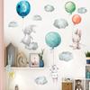 Animal Cartoon Wall Stickers for Kids Rooms Balloon Bunny Decorative 3D Wall Stickers for Children Rooms Large Kids Wall Decals