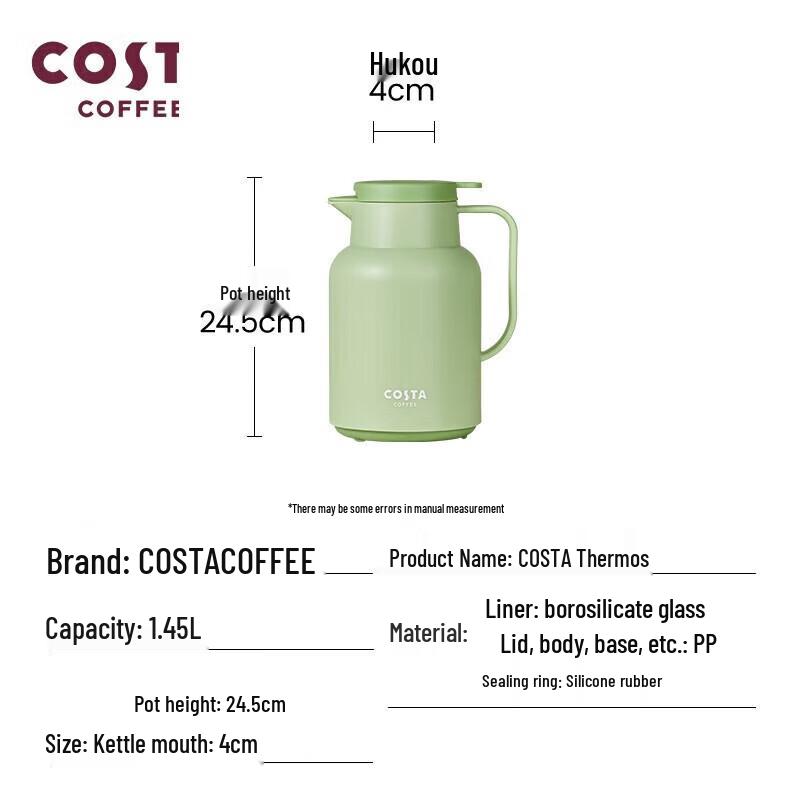 COSTA 1.45L Glass Lined Thermos