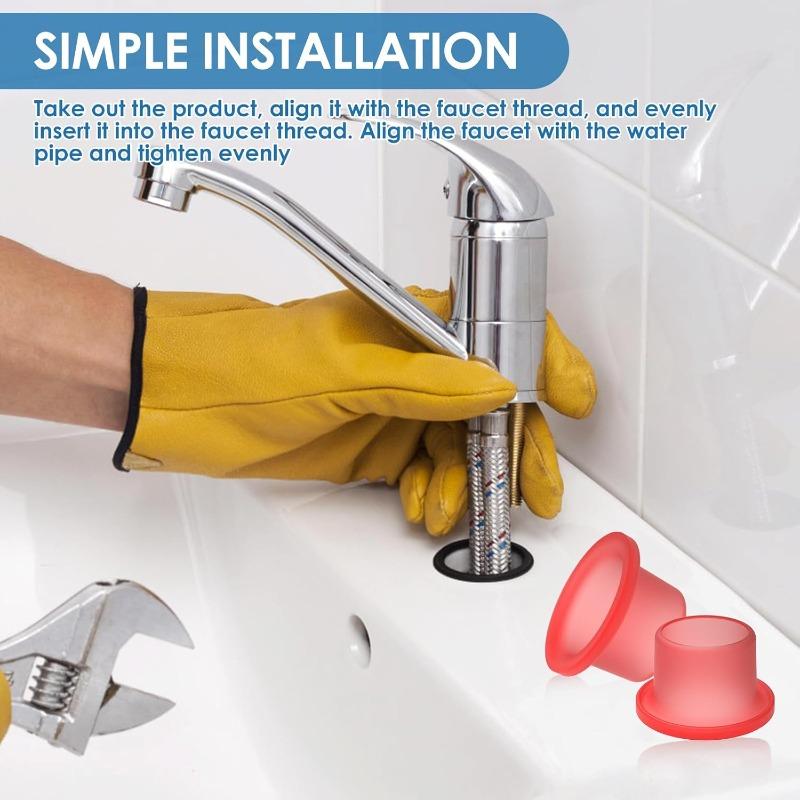 Faucet Leak-proof Sealing Gasket Valve Threaded Pipe Hose Silicone Sheet Washer Seal O Ring for Plumbing Plug Prevent Leakage