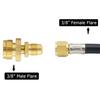 1Lb Propane Tank Cansiter Regulator Portable Camping Grill Stove Brass Adapter Connection Convert To 3/8 Male Flare 5/8"-18Unf