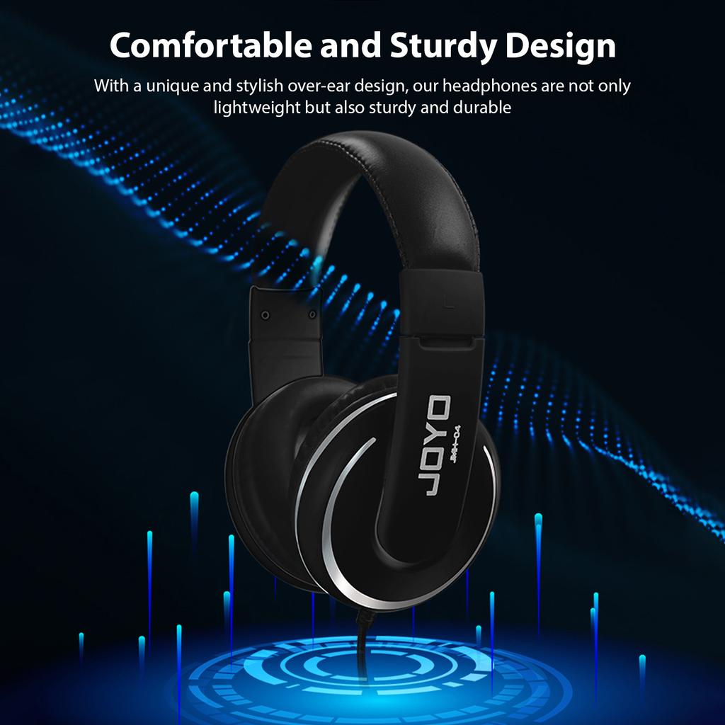 JOYO Over Ear Headphone Wired Headphones Stereo Sound Headsets 40mm Driver Comfortable Headphones