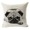 Throw Pillowcase with Hidden Zipper Wear Resistant Washable Non-Fading Animal Dog Print Cushion Cover Pillowslip