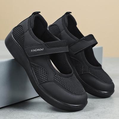 Обувь женская летняя новая дышащая повседневная обувь универсальная мягкая подошва не устают ноги липучка для среднего и пожилого возраста обувь для мамы женская