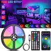 Светодиодная лента RGB с музыкальной синхронизацией, USB 5 В, пульт дистанционного управления, светодиодная лента, гибкая лампа для комнаты, вечеринки, телевизора, стола, спальни, украшения