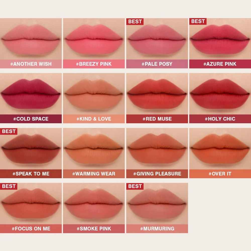 3ce МЯГКАЯ МАТОВАЯ ПОМАДА, Стойкая, Увлажняющая, Макияж, Kbeauty, Корейская косметика, образец