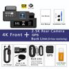 4K+2.5K Dash Cam Dual Lens 2160*3840P Recording Car Camera Built-In WiFi GPS DVR Dashcam Night Vision Video Recorder 24H Parking