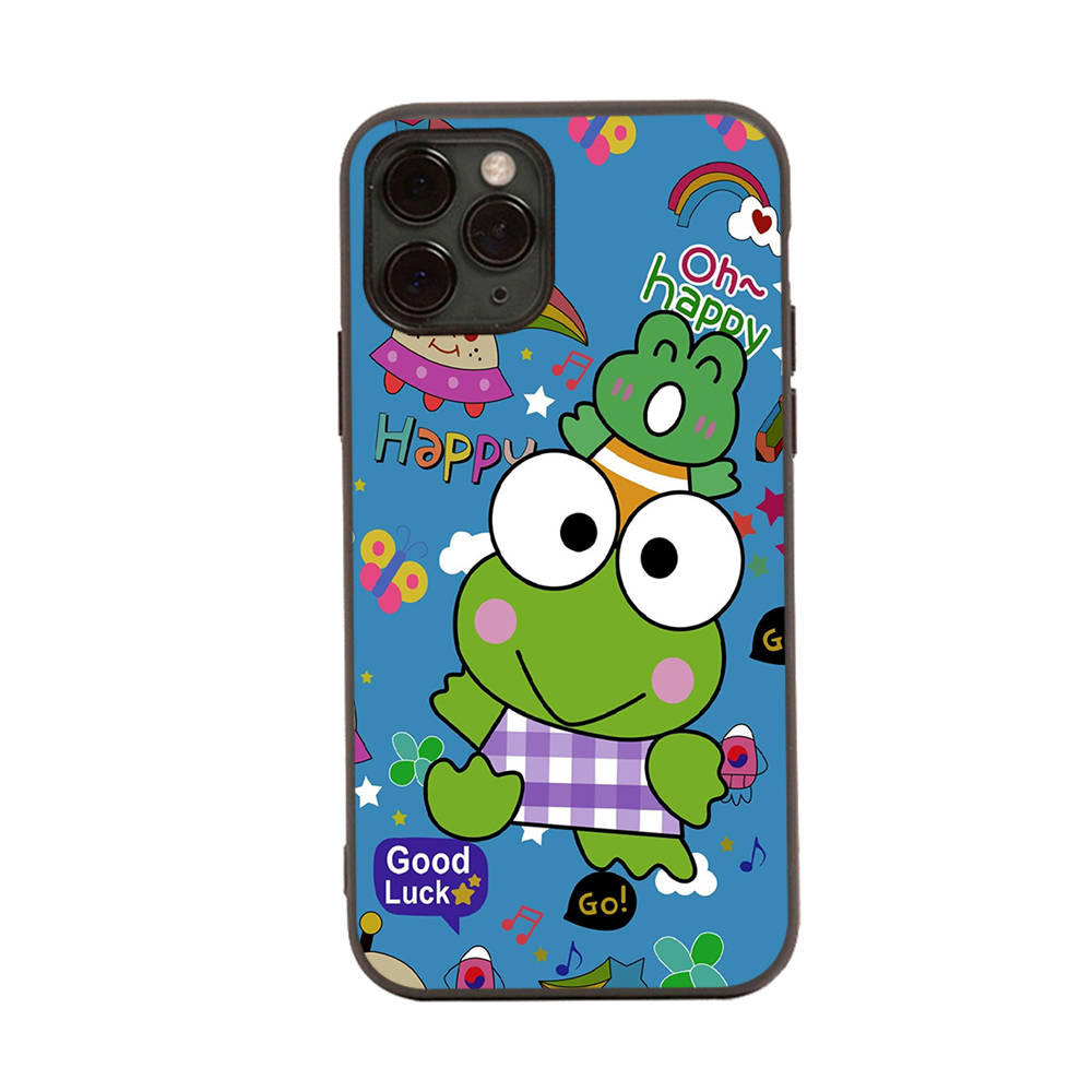 HK18 Cute Keroppi Black Sofe Case for Samsung Note 20 Lite S24 Ultra S23 A03 A05 A06 A11 A71 A15 A16 A13 A24 A25 A33 A52 A53 A50 M55 M35 Plus