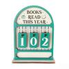 Book Read This Year Counter Wooden Sign Reading Tracker for Bookshelf Home Library Decor Book Lover Gift for Librarian Reader Teacher