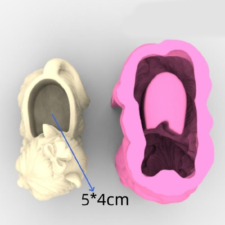 Силиконовая форма для цветочной вазы, формы для литья бетона, силиконовая текстура в форме собаки для бетонных горшков и креативного домашнего декора