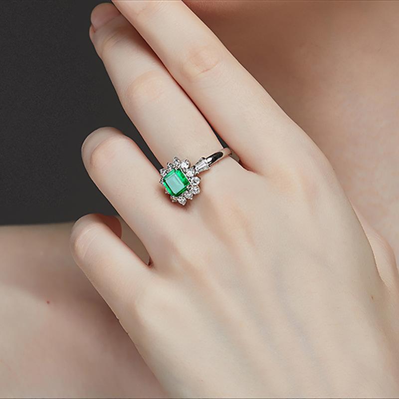 Gica Gema 925 Sterling Silver Flower Shape Delicate Classic Ring For Women The New Listing Female Wedding Engagement Fine Delicate Jewelry Gift
