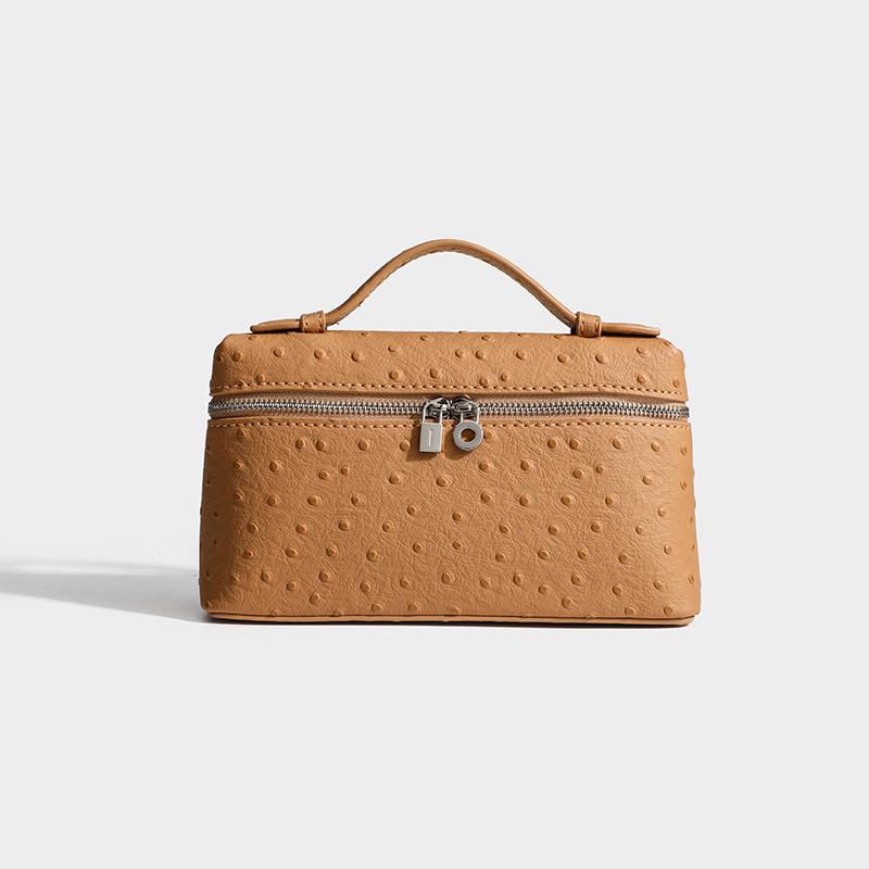 LP19 Fashionable Versatile 2025 New Genuine Ostrich Leather Crossbody Bag - Gigi Style Handbag