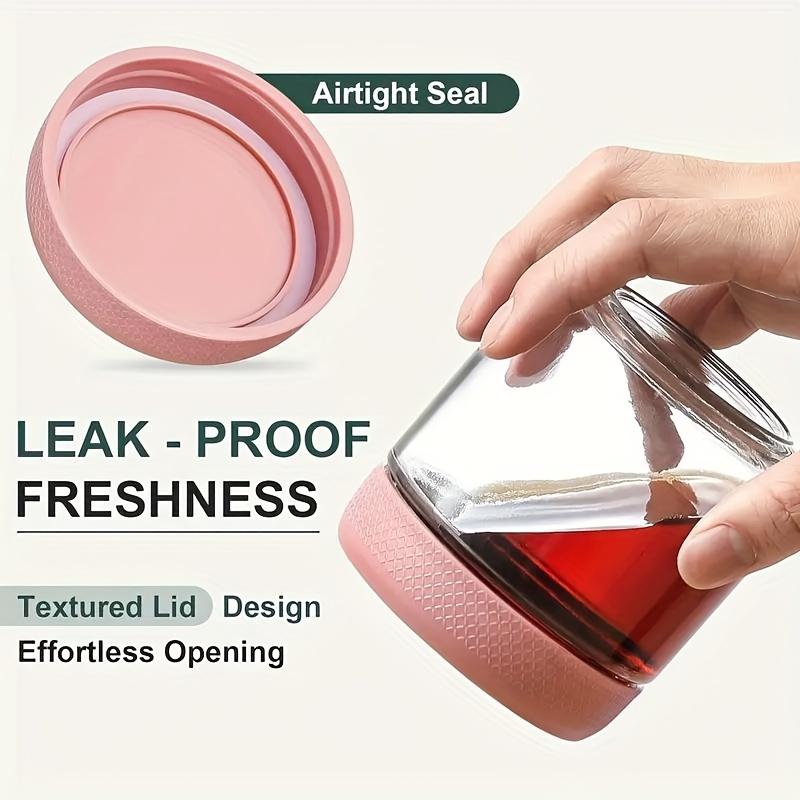 Набор из 6 стеклянных герметичных банок по 10 унций с герметичными откидными крышками, многоцелевые, можно мыть в посудомоечной машине и замораживать, круглые контейнеры для организации кладовой