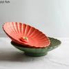 Креативная керамическая тарелка для готовки в форме цветка, столовая посуда, обеденное блюдо, блюдо для суши в ресторане отеля, овощная тарелка, поднос для закусок и десертов