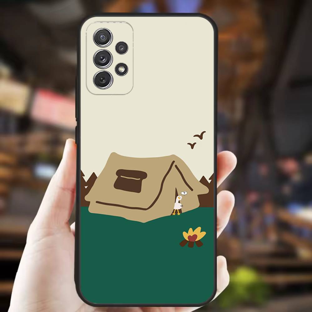 Чехол для телефона с рисунком природы для кемпинга на открытом воздухе Для Samsung S25, S24, S21, S22, S23, S30, Ultra, S20, Plus, Fe, Lite, Note, 10, 9, 5G Черный Чехол