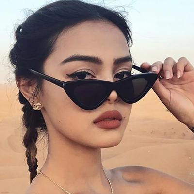 Винтажные солнцезащитные очки «кошачий глаз», женские сексуальные ретро маленькие солнцезащитные очки «кошачий глаз», дизайнерские красочные очки для женщин