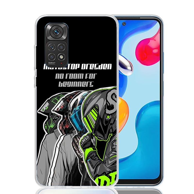 Motorcycle Rider Helmet Phone Case For Xiaomi Redmi Note 13 14 15 Pro Plus 12S 12 14S 11S 11E 10 10S 11 11T 5G 4G Cover Coque Re
